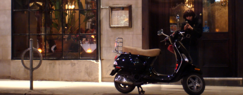 Pizza delivery by motorcycle